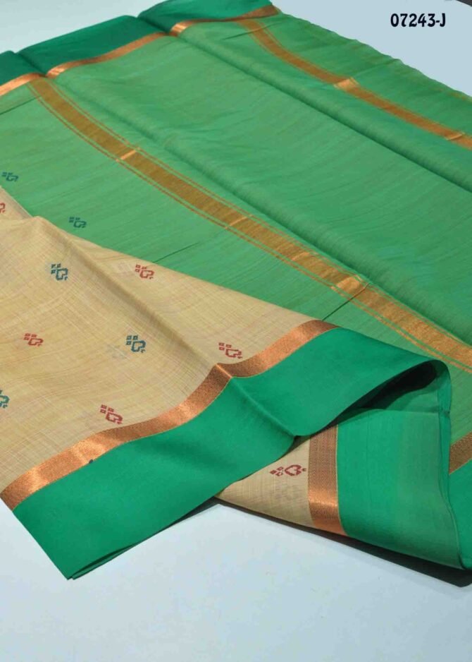 Abinaya -07243-J  Tan Color Elagant Poly Silk Cotton Saree CM1250048 (LR13D)