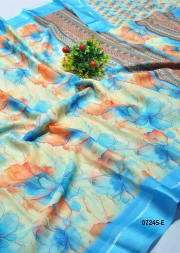 Yuthika -07245-E  Multi Color Digital Print Soft Georgette Saree CM1216796 (RR4E)