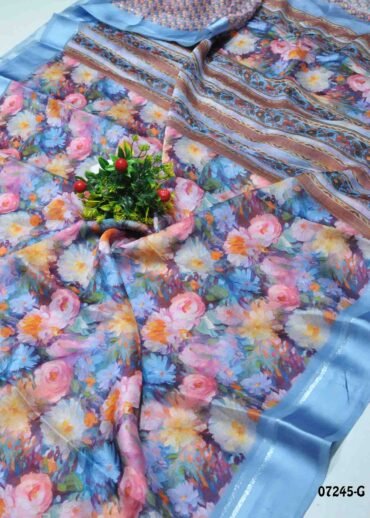 Yuthika -07245-G  Multi Color Digital Print Soft Georgette Saree CM1216796 (RR4E)