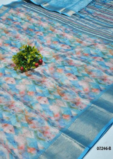 Reema -07246-B  Skyblue Color Fancy Cotton Saree CM1241886 (RR4E)