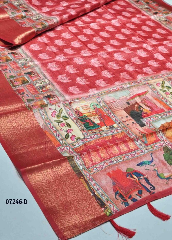 Adhithy -07246-D  Dark Red Color Elegant Look dola Silk Saree CM1240267 (LR6D)