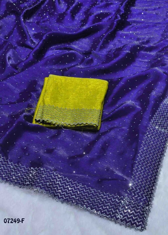 Akshaya-07249-F  Violet Color New Arrival Stone Work Jimmy-Choo Saree CM1250295 [LR8D]