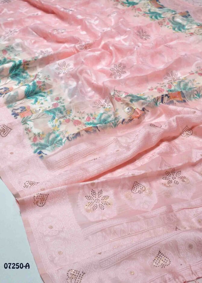 Rakshitha -07250-A  Peach Color Excellent Chanderi Silk Saree CM1250079 [LR6B]
