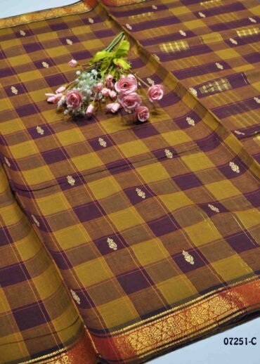 SriLeela -07251-C  Multi Color Traditional Look Chettinad Cotton Saree CM1250137 [LR13D]