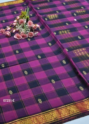 SriLeela -07251-E  Multi Color Traditional Look Chettinad Cotton Saree CM1250137 [LR13D]