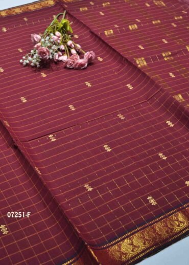 SriLeela -07251-F  Maroon Color Traditional Look Chettinad Cotton Saree CM1250137 [LR13D]