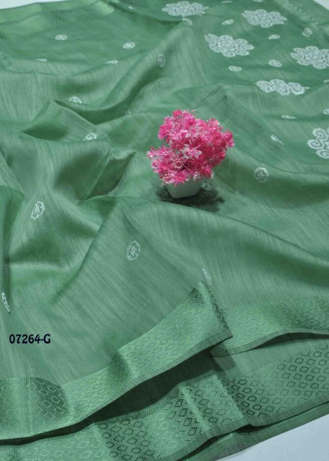 Anithra - 07264-G  Mint Green Color Mixed Cotton Saree CM1245438 (LR7D)