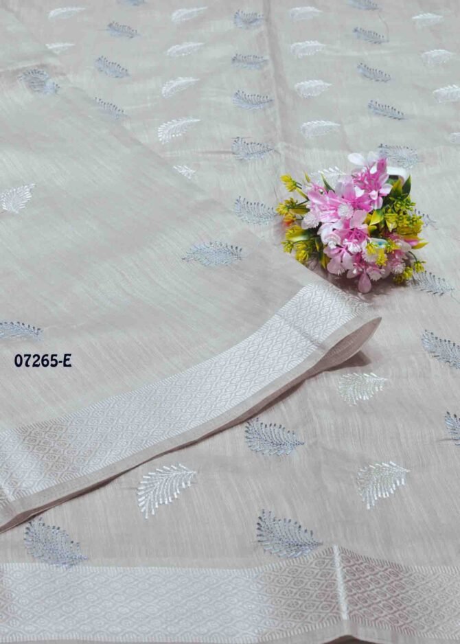 Aaradhana - 07265-E  Oat Brown Color Mixed Cotton Saree CM1245438 (LR7D)