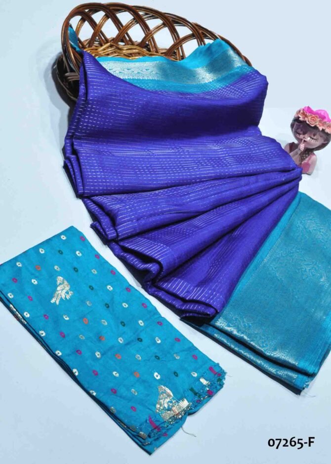 Agalya -07265-F  Royal Blue Color Elagant Dola Silk Saree CM1244042 [RR6D]