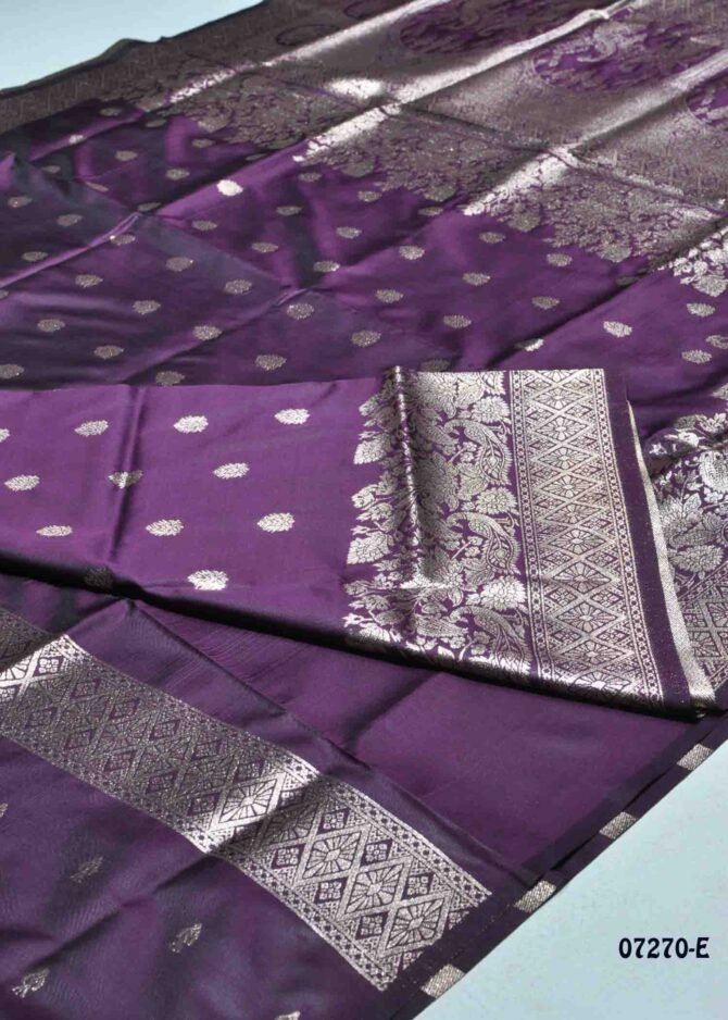 Shivanya - 07270-E  Dark Purple Color Rich Look Banarasi Saree CM1247989 (LR2D)