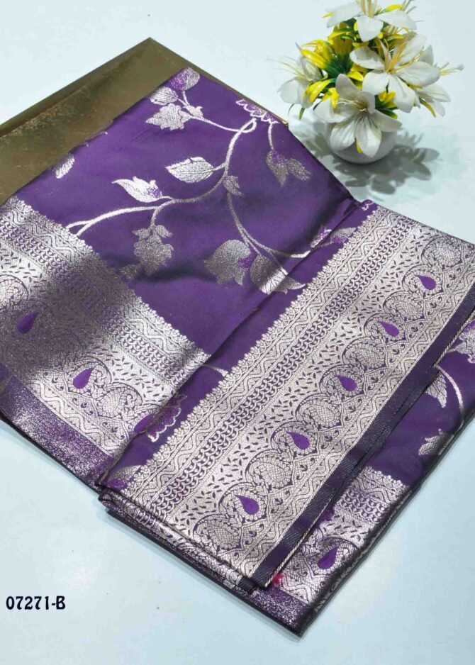 Samiththa - 07271-B  Purple Color Rich Look Banarasi Saree CM1247990 (LR2D)