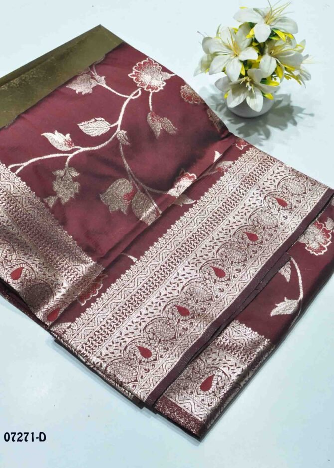 Samiththa - 07271-D  Maroon Color Rich Look Banarasi Saree CM1247990 (LR2D)