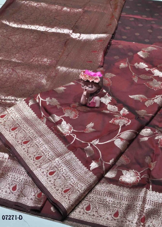 Samiththa - 07271-D  Maroon Color Rich Look Banarasi Saree CM1247990 (LR2D)