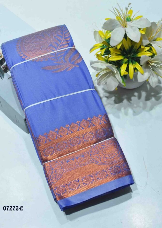 Sasivitha - 07272-E  Lavender Color Traditional Wear Semi-Pattu Saree CM1242431 (LR3C)