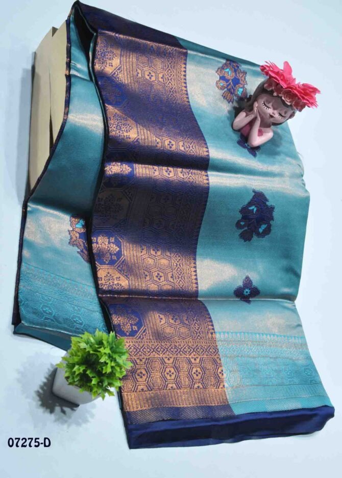 Harika - 07275-D   Cornflower Blue Color Excellent Look Banarasi Saree CM1248086 [LR2D]