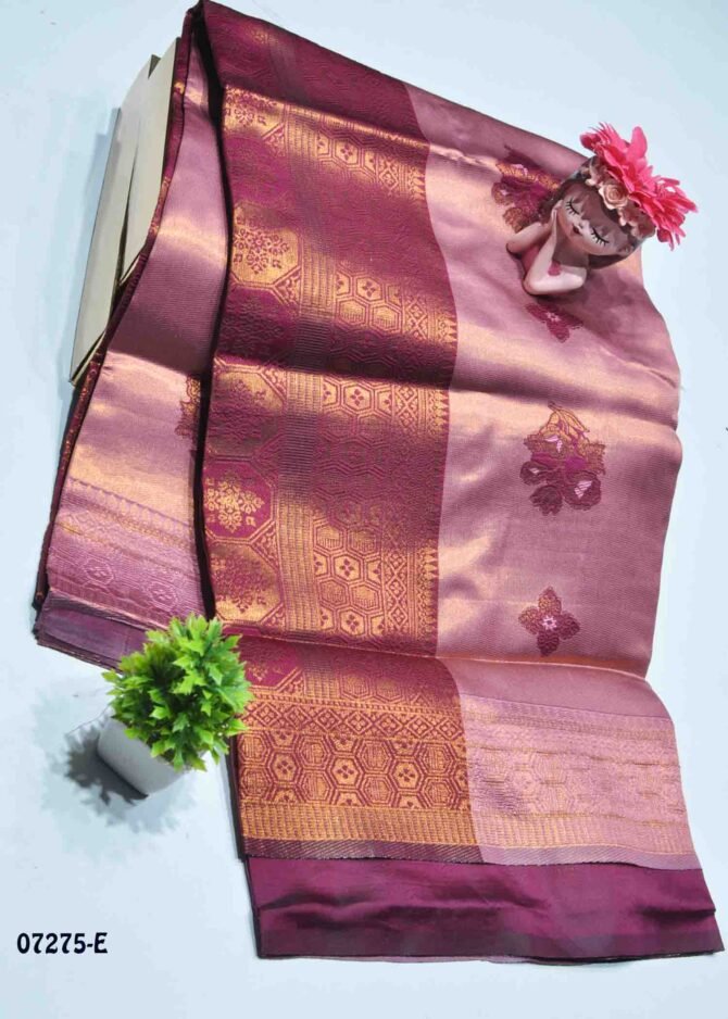 Harika - 07275-E   Orchid Pink Color Excellent Look Banarasi Saree CM1248086 [LR2D]