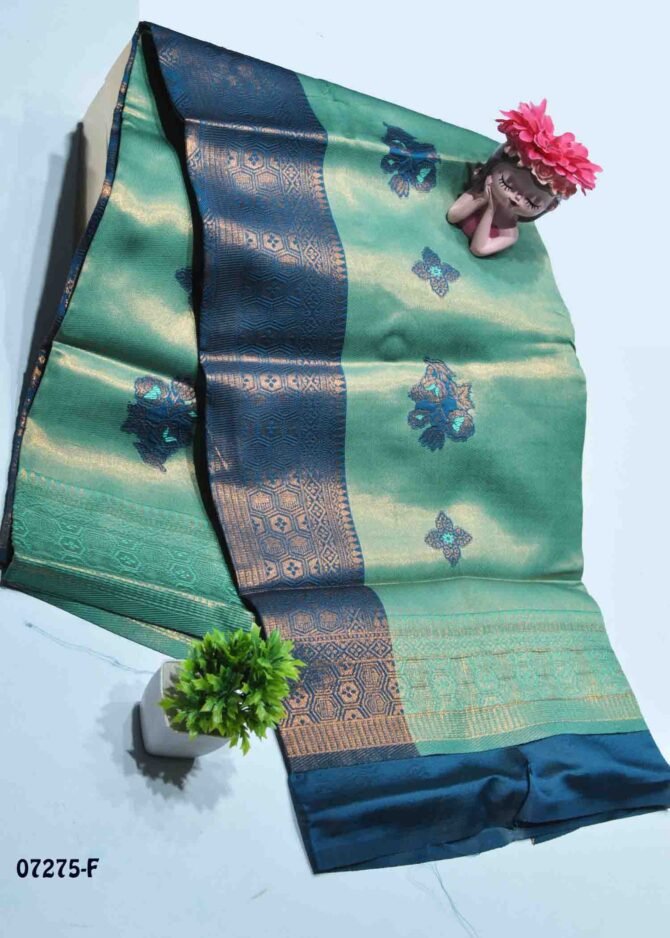 Harika - 07275-F   Frog Green Color Excellent Look Banarasi Saree CM1248086 [LR2D]