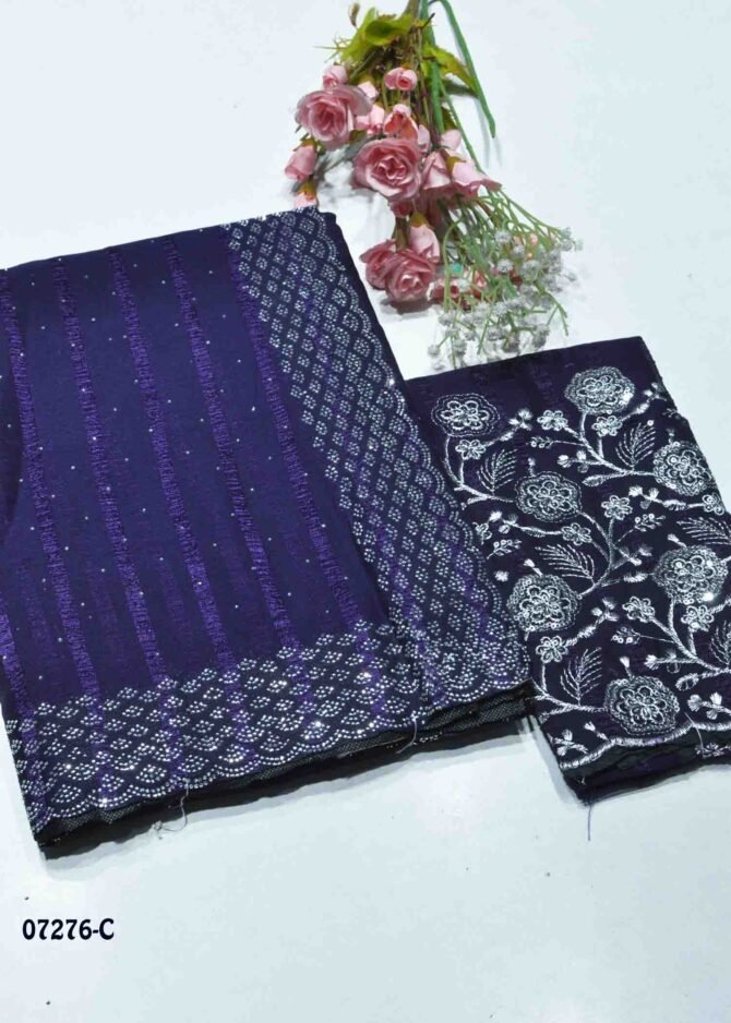 Jyothsna -07276-C  Violet Color New Arrival Trending Chiffon Saree CM1249884 (LR10E)