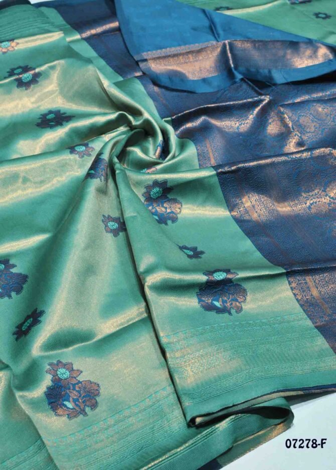 Taanya - 07278-F  Basil Green Color Excellent Look Banarasi Saree CM1248086 [LR2D]