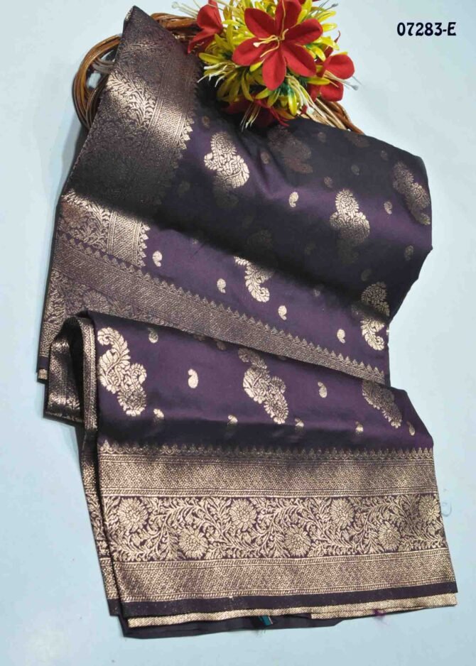 Shasvithika - 07283-E  Dark Purple Color Rich Look Banarasi Saree CM1247990 (LR2C)