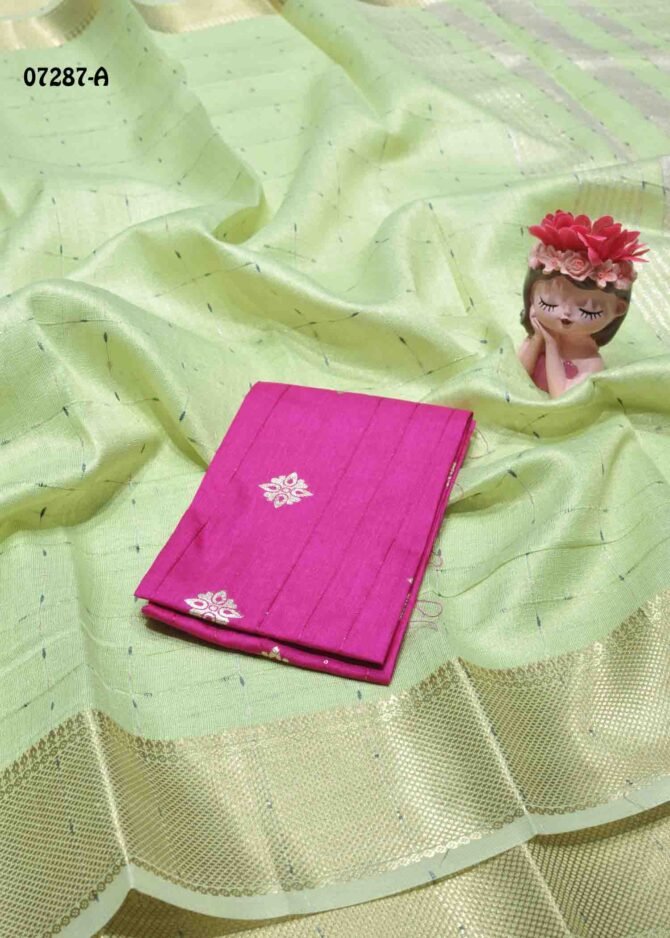 SasiPriya - 07287-A  Spring Green Color Grand Look Traditonal Wear Tissue Silk Saree CM1252931 (LR3B)