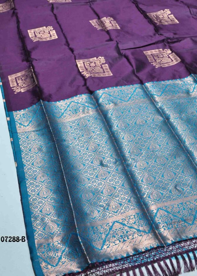 SriVidhya - 07288-B   Purple Color Grand Look Banarasi Saree CM1248025 (LR2C)
