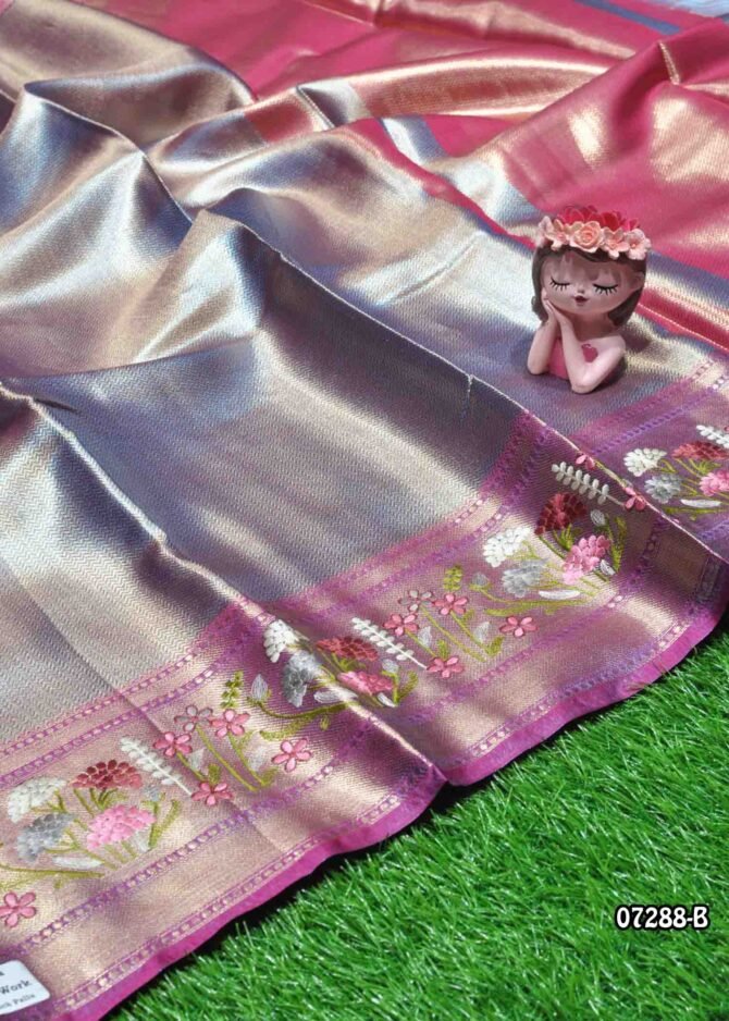 Jyotika - 07288-B  Lavender Color Grand Look Traditonal Wear Tissue Silk Saree CM1241581 (LR2C)