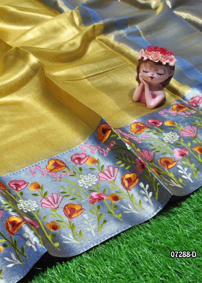 Jyotika - 07288-D  Golden Tan Color Grand Look Traditonal Wear Tissue Silk Saree CM1241581 (LR2C)