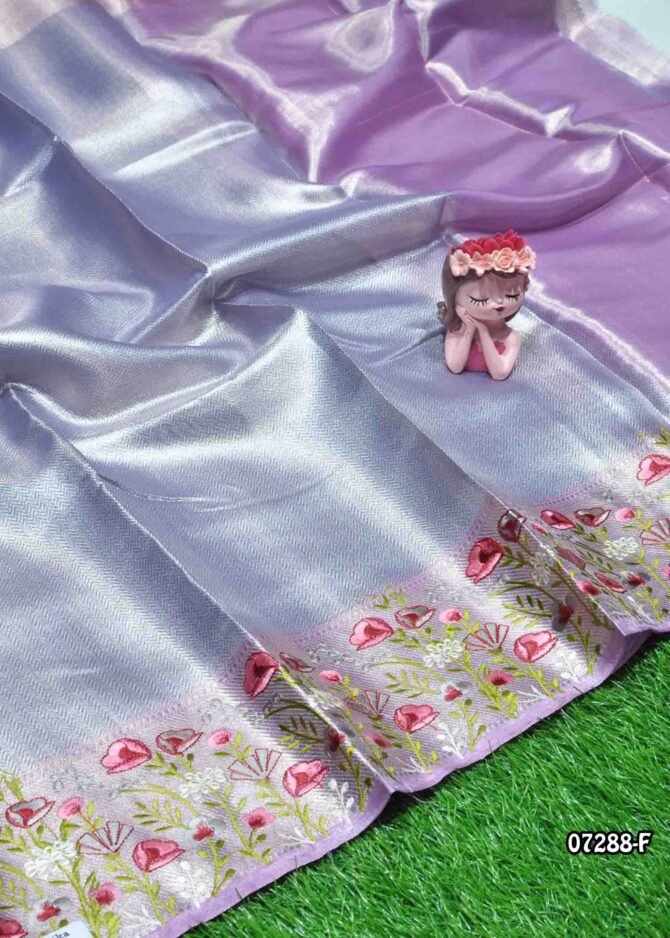 Jyotika - 07288-F  Grape Violet Color Grand Look Traditonal Wear Tissue Silk Saree CM1241581 (LR2C)