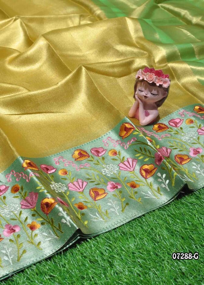 Jyotika - 07288-G  Golden Tan Color Grand Look Traditonal Wear Tissue Silk Saree CM1241581 (LR2C)