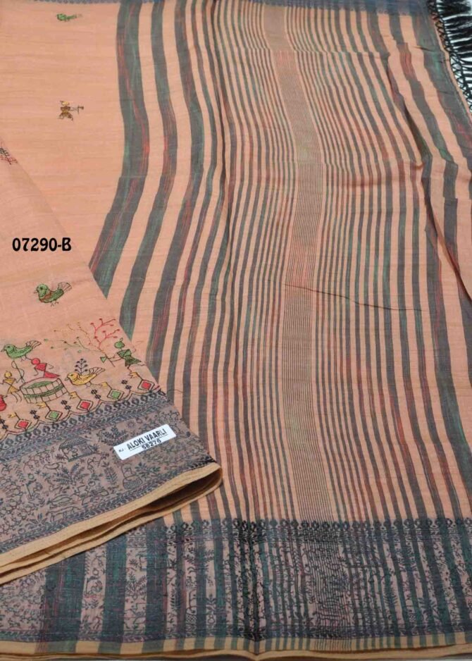 Dushanthini - 07290-B  Peach Color Rich Look Fancy Cotton Saree CM1251652 (LR7E)