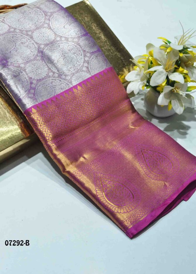 Geetha - 07292-B  Purple Color Excellent Uppada Tissue Saree CM1243227 (LR1E)