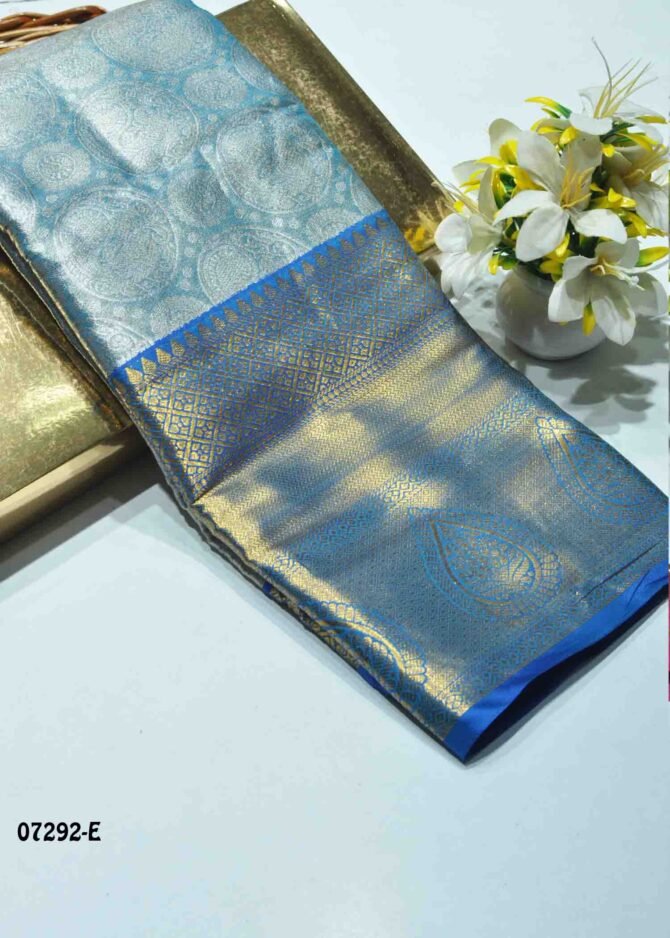 Geetha - 07292-E  Light Blue Color Excellent Uppada Tissue Saree CM1243227 (LR1E)