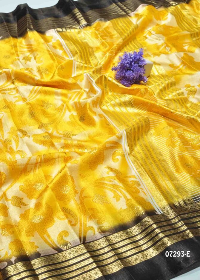 Priyamani - 07293-E  Jasmine Yellow Color Elegant Look Moss Chiffon Saree CM1244505 [LR11E]