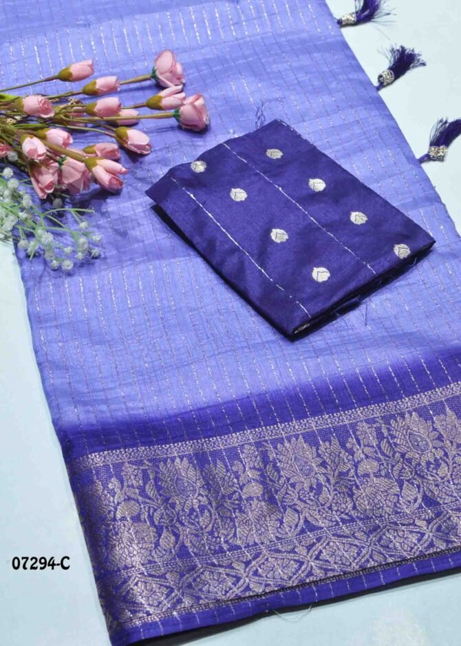 Priyanka - 07294-C  Lavender Color Elagant Dola Silk Saree CM1245416 [LR5E]