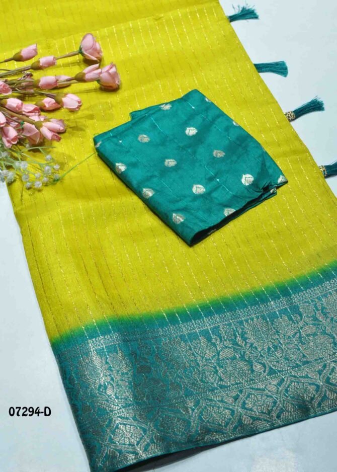 Priyanka - 07294-D  Lime Green Color Elagant Dola Silk Saree CM1245416 [LR5E]