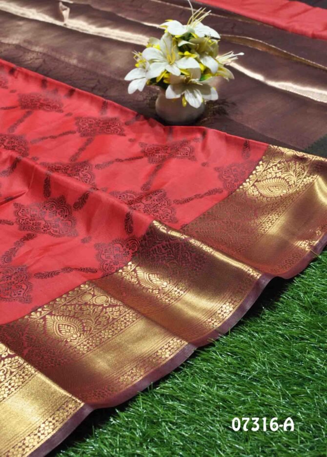 Ilakkiya -07316-A Red Color Saipallavi Mam Inspired Beautiful Look Silk Cotton Saree CM1244595 (LR1B)