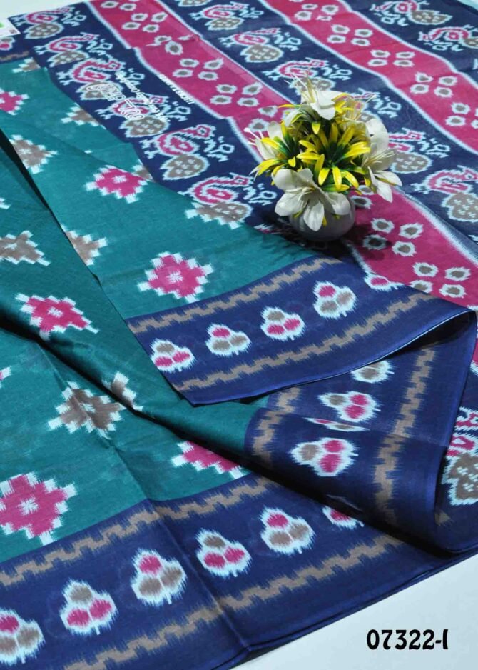 Amara -07322-I Ocean Blue Color Casual Wear Simple Look Voyal Cotton Saree CM1247221 [LR4D]