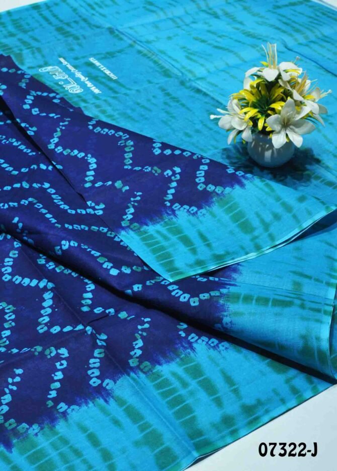 Amara -07322-J Prussian Blue Color Casual Wear Simple Look Voyal Cotton Saree CM1247221 [LR4D]