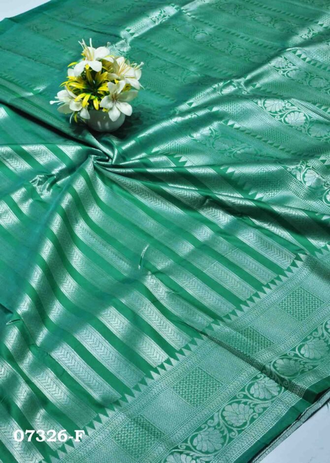 Magilini -07326-F Shamrock Green Color Traditional Look Banarasi Saree CM1237563 (LR1C)