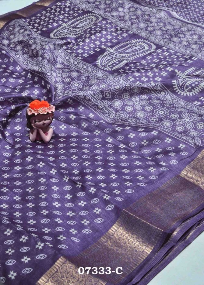 Revathi -07333-C Violet Color Elegant Look Fancy Synthetic Cotton Saree CM1246164 (LR5B)