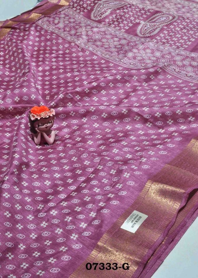 Revathi -07333-G Pomegranate Purple Color Elegant Look Fancy Synthetic Cotton Saree CM1246164 (LR5B)