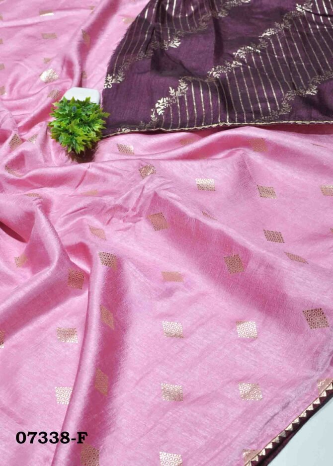 Rishika -07338-F Pink Color Elegant Look Vichithra Silk Saree CM1248886 (LR6B)