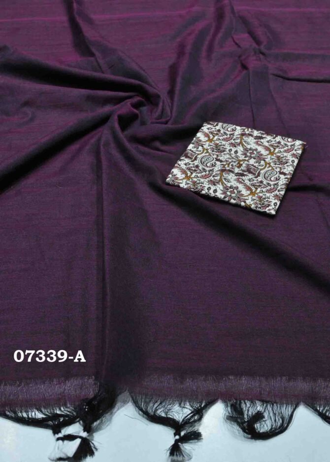 Srinisha -07339-A Plum Purple Color Handloom Cotton Saree CM1242980 (LR6D)