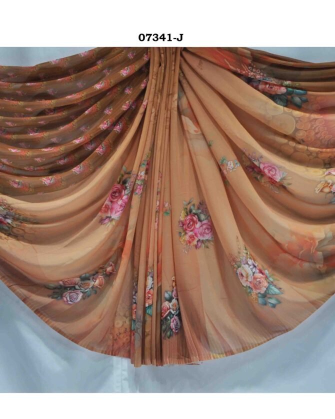 Varnavi -07341-J Brown Color Soft Georgette Saree CM1246297 (LR11E)