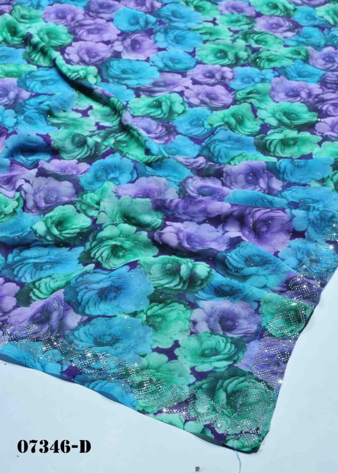 Ruthrasri -07346-D Violet Flower Design Georgette Saree CM1248324 (LR10C)
