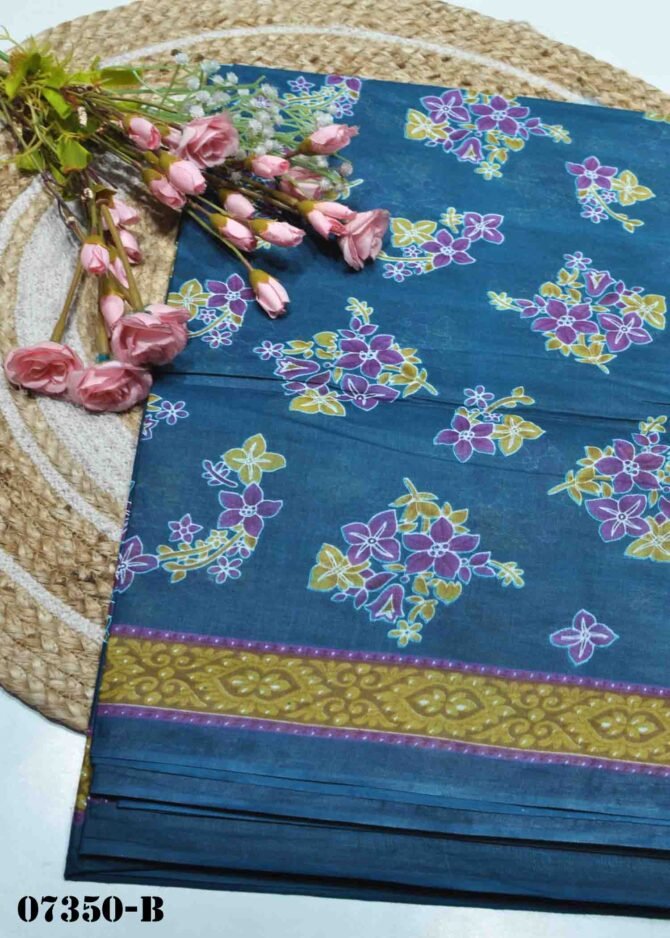 Gopika -07350-B Air Force Blue Color Simple Look Voyal Cotton Saree CM1186677 [LR4B]