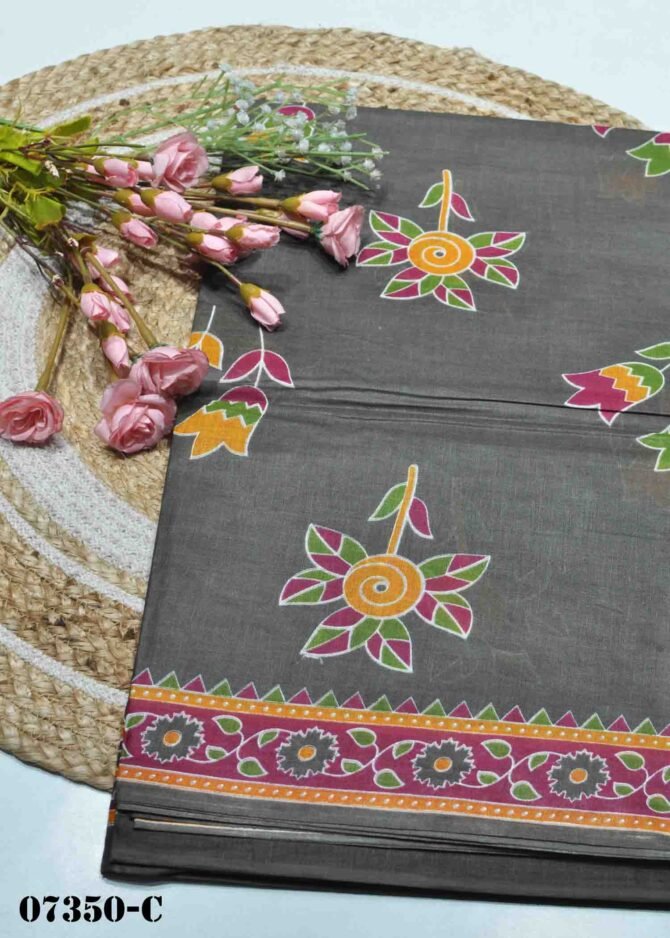 Gopika -07350-C Penny Brown Color Simple Look Voyal Cotton Saree CM1186677 [LR4B]