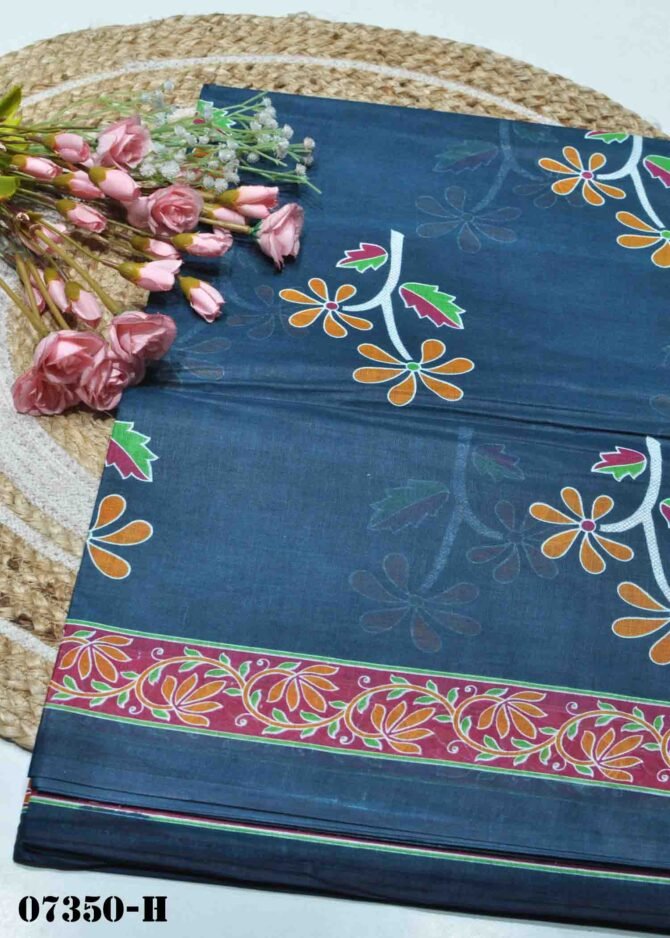 Gopika -07350-H Space Blue Color Simple Look Voyal Cotton Saree CM1186677 [LR4B]