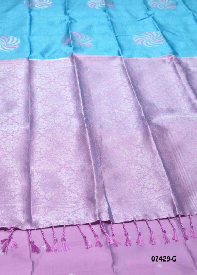 Jackpot - 07429-G SkyBlue Color Banarasi Saree CM1249929 (LR2E)